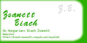 zsanett biach business card